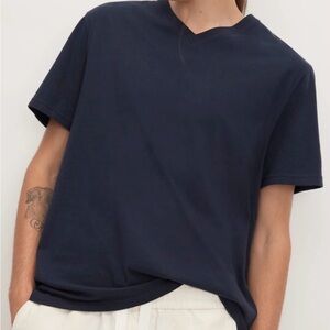 Everlane Men's Deep Blue Organic Cotton Short Sleeve Tee